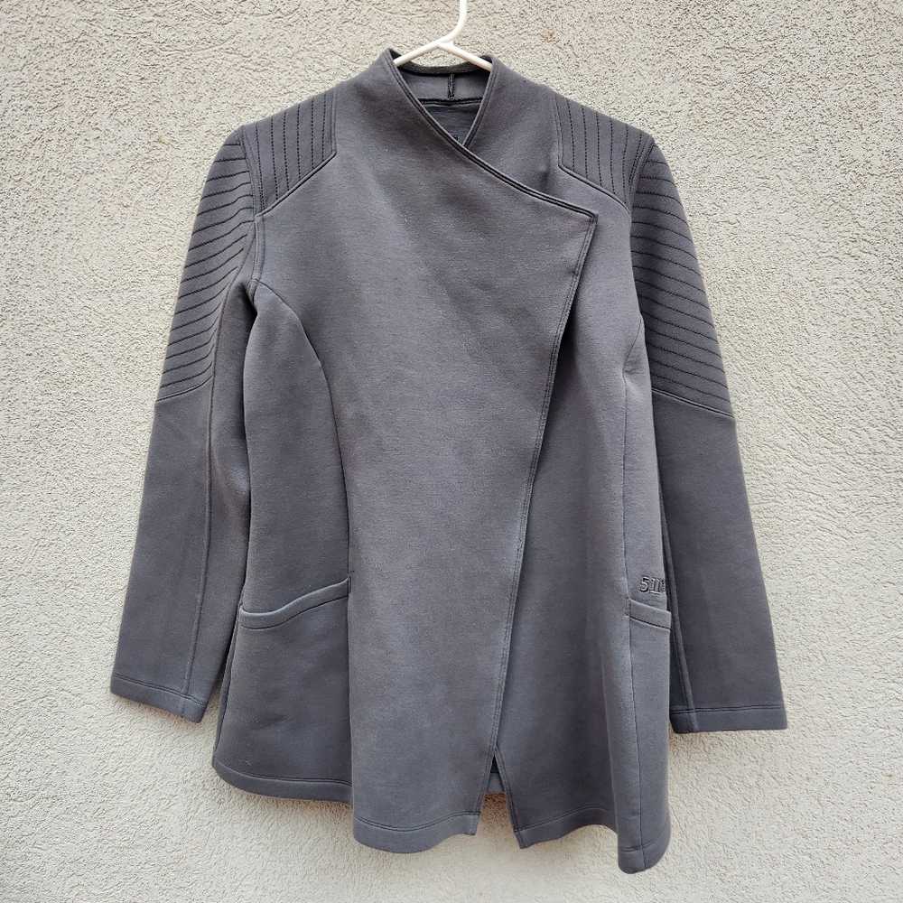 5.11 Tactical Women's Audrey Cover Up Cross Snap Coat Small Gray Jacket Outdoors